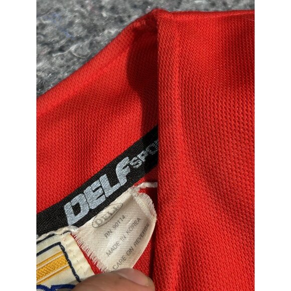 Vintage DELF New York Baseball Jersey Men's Button Up Red Embroidered #23 XXL - Picture 6 of 11